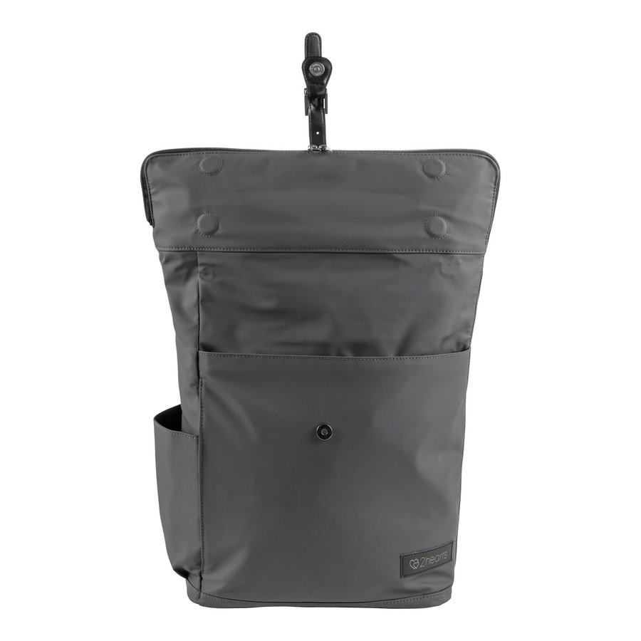 2hearts Wickelrucksack Rolltop in Grau, B/H/T: 42 x 44 x 14 cm - Bild 2