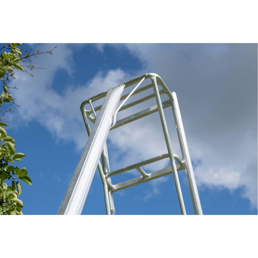 Niwaki Gartenleiter aus Aluminium in Silber mit 3 Holmen - Bild 5
