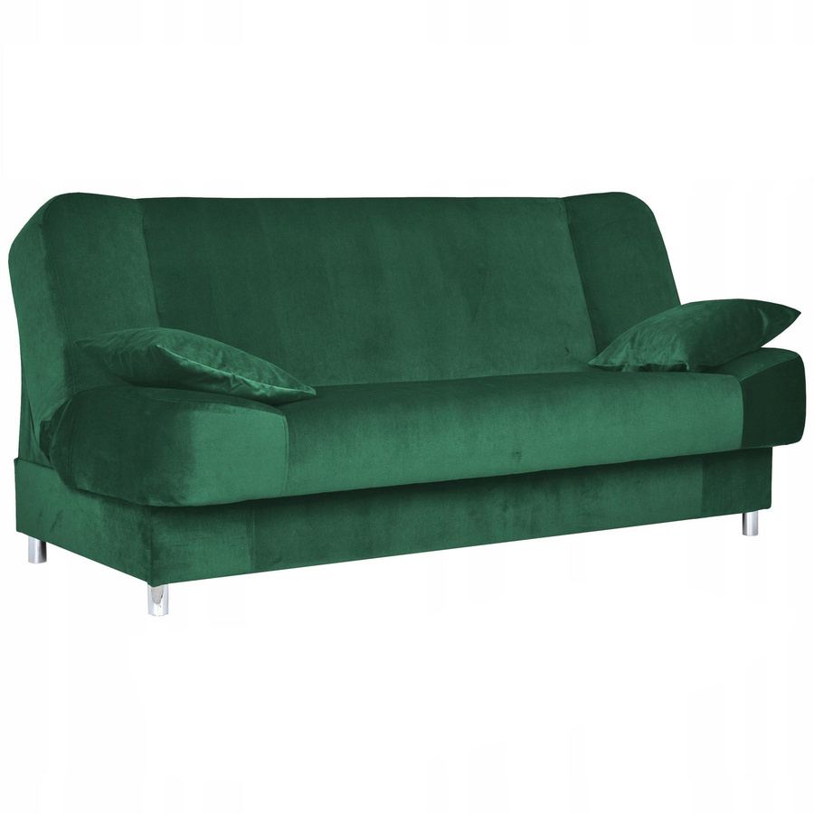 Schlafsofa Sara von Family Möbel in Grün mit Bonellfedern und Bettkasten, ausklappbares Sofa und Bett - Bild 4