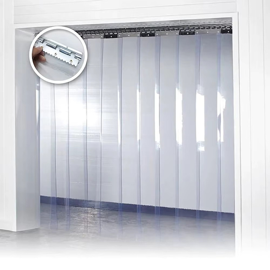 Transparenter PVC-Vorhang mit Wärmedämmung und Windschutz, Breite: 190 cm - Bild 2