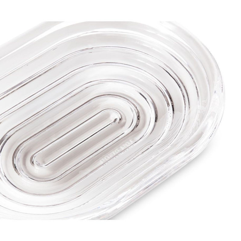 Tom Dixon Press Schale aus Glas in Transparent, oval und gestreift - Bild 1