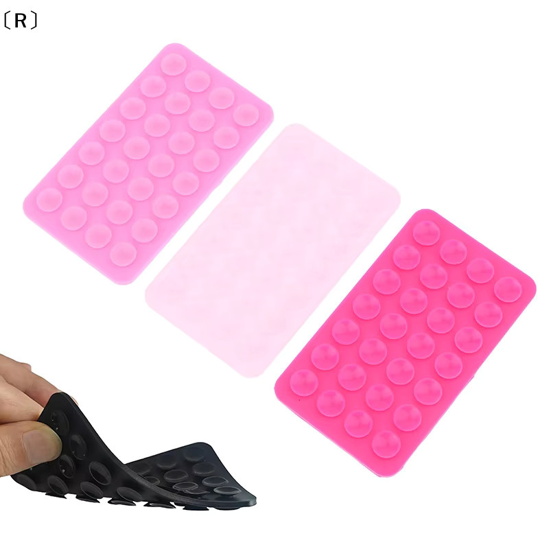 itariaR Selbstklebendes Saugnapf-Pad mit fester Unterlage, doppelseitiges Silikon-Saugnapf für die Handy-Befestigung, transparent - Bild 3