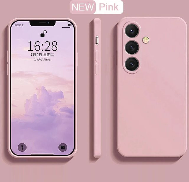 Stoßfeste Silikon Schutzhülle für Samsung Galaxy S25 Ultra in Pink - Bild 1