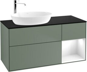 V&B Waschtischunterschrank Finion mit Wandbeleuchtung, Breite: 120 cm, Tiefe: 50,1 cm, Höhe: 50,1 cm, lackiert in Weiß - Bild 1