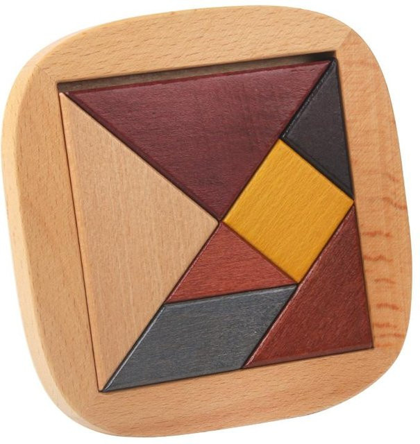 Montessori Holzpuzzlespiel Tangramms, Holz, ab 3 Jahre, bunt - Bild 1
