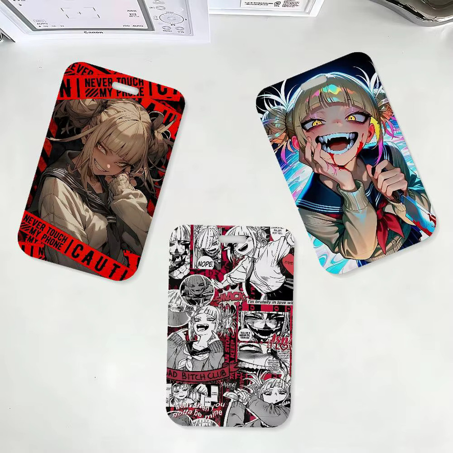 Anime Himiko Toga Ausweishalter mit Umhängeband für Schule und Büro, Mehrfarbig - Bild 3