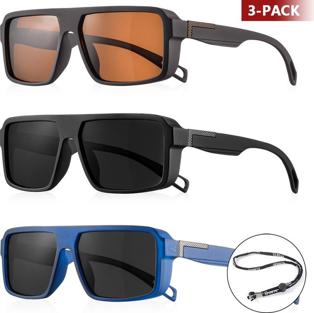 CRIXALIS Sonnenbrille, quadratisch, Vollrand, Kunststoff, Unisex, polarisiert - Bild 1
