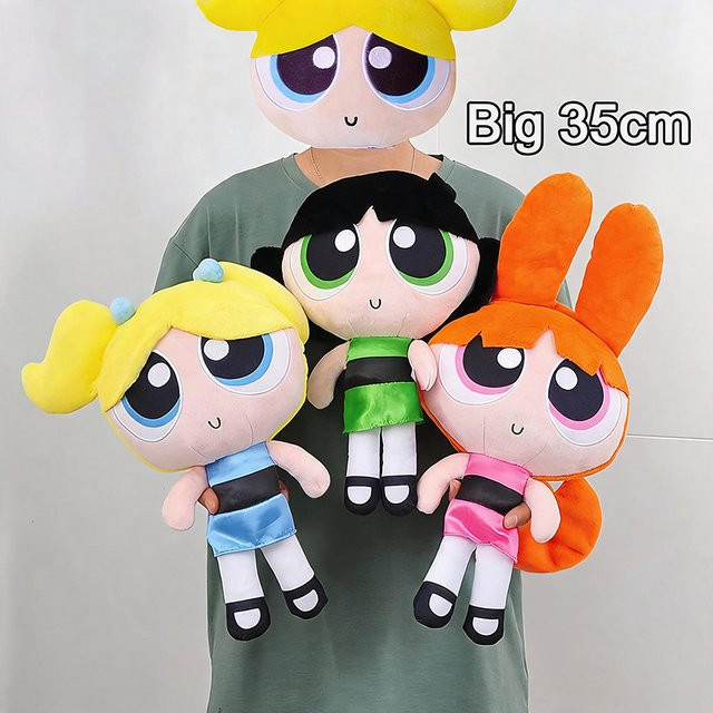 HUGKIS The Powerpuff Girls Buttercup Bubbles Blossom Plüschtier - Bild 1