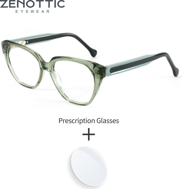 ZENOTTIC Lesebrille Butterfly, Acetat, Vollrand, Damen, grün - Bild 1