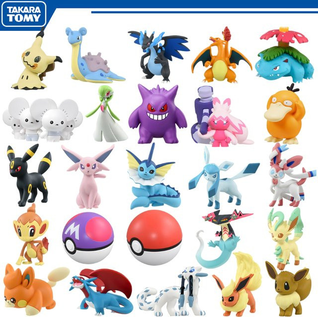 TAKARA TOMY Pokémon Mimikyu Maushold Lapras Charizard Umbreon Sylveon Vaporeon, Modell Puppen, ab 4 Jahren - Bild 1