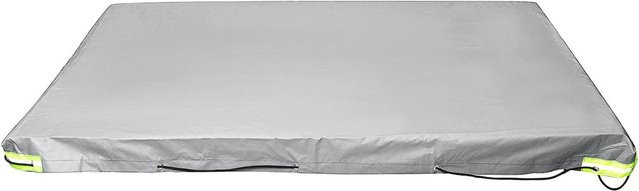 Xudikou Universal-Flachplane Anhängerplane mit Reflektorstreifen aus Polyester in Silber, B: 208 cm, H: 13 cm, T: 114 cm - Bild 1