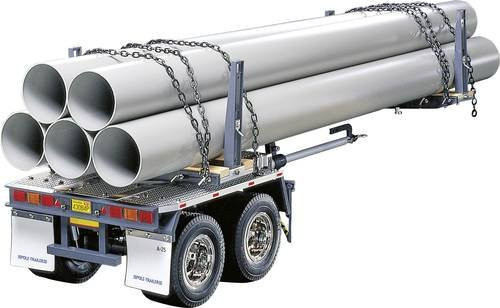 Tamiya 1:14 2-Achs Rungenanhänger für Holztransport und Langgut aus Aluminium und Metall - Bild 1