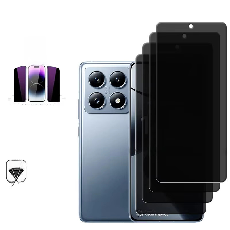 4er-Pack Panzerglas für Xiaomi 14T Pro und Xiaomi 14T mit Anti-Spy Privatsphäre-Schutz, 9H Härte, Transparent - Bild 6
