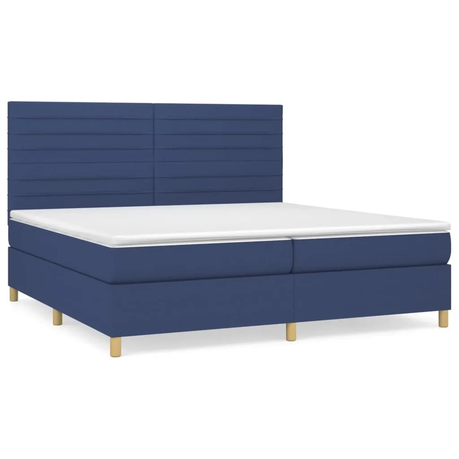 vidaXL Boxspringbett mit Matratze Hybrid-Design in Blau, B/T: 200 x 200 cm - Bild 2