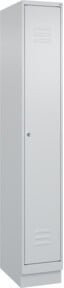 C+P Spind Classic PLUS Garderobenschrank mit Sockel, 1 Abteil, Grau, H x B x T: 195 x 30 x 50 cm - Bild 1