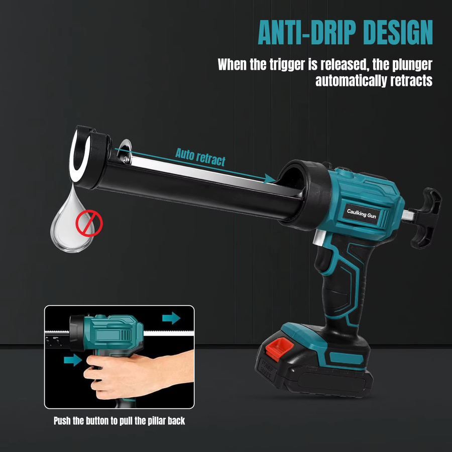 Makita Elektrische Glas-Glas-Kartuschenpistole für 18 V Akku, kabelloses Silikonwerkzeug für Fenster und Türen - Bild 3