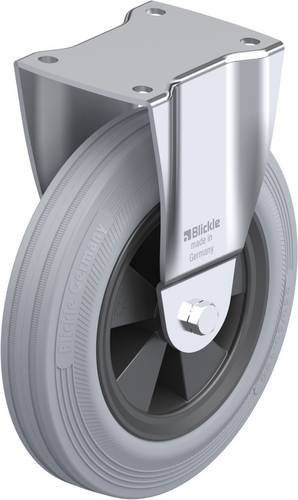 Blickle Bockrolle BH-VPP 250R-SG in Schwarz-Grau-Blau mit Stahlgestell, Rad-Durchmesser: 250 mm, Tragfähigkeit (max.): 295 kg - Bild 1