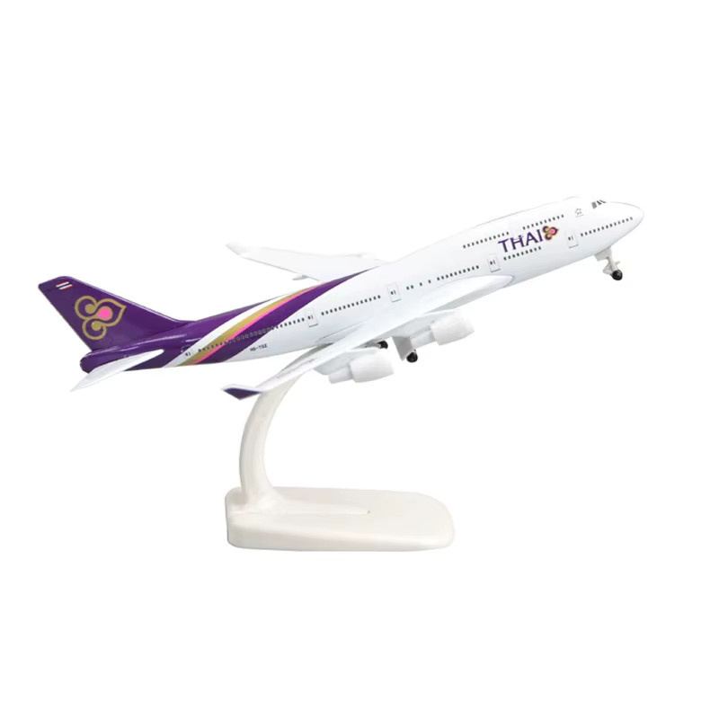 ZOCO B747 Thai Airways Passagierflugzeug Modell, Metall, 20 cm - Bild 2