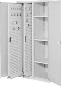 Kappes Vertikalschrank RasterPlan Mod. 80 in Grau mit Doppelwandtür, Regalböden, Schubladen und Schloss, B/T/H: 60 x 60 x 195 cm - Bild 1