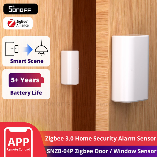 SONOFF SNZB04PR1 Zigbee Tür- und Fenstersensor in Weiß für Smart Home Sicherheit, kompatibel mit Alexa, Google Home und SmartThings - Bild 1