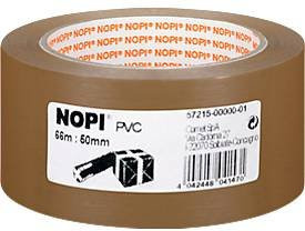Nopi PVC Packband 57215, braun, Breite: 50 mm, 6 Rollen - Bild 1
