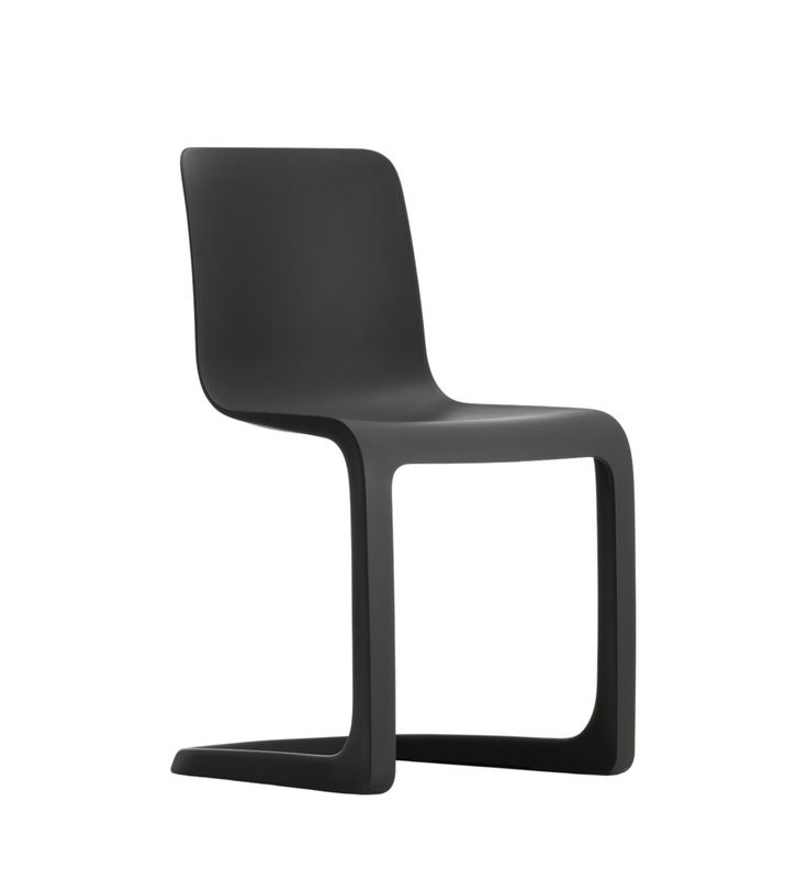 Vitra Evo C Stuhl in Schwarz mit Cantilever-Gestell aus Polypropylen und mattem Finish - Bild 2