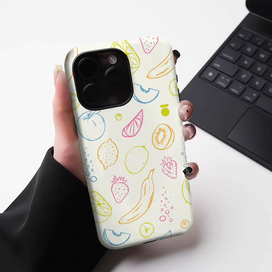 Potdemiel Magnetische Handyhülle Fruit Medley für iPhone 17 16 15 14 13 Pro Max Plus, robuste doppelschichtige Hülle, Multicolour - Bild 3