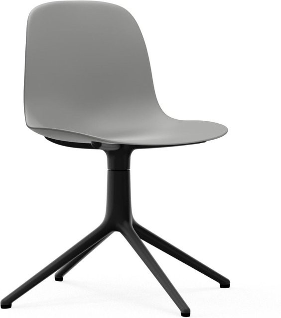 Normann Copenhagen Form Drehstuhl in Grau mit Aluminiumgestell - Bild 1