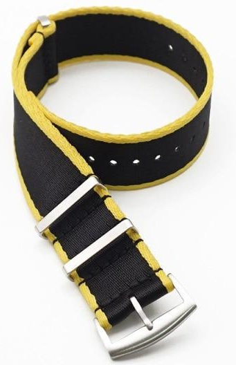 Nato-Uhrenarmband, Textil, 22 mm, schwarz, Herren - Bild 1