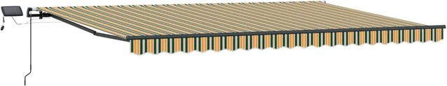 vidaXL Einziehbare Markise aus Stoff in Grün-Gelb, B: 500 cm, T: 300 cm - Bild 1