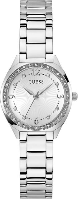 Guess Damenuhr Charlotte, Quarz, Edelstahl, 30 mm, Weiß - Bild 1