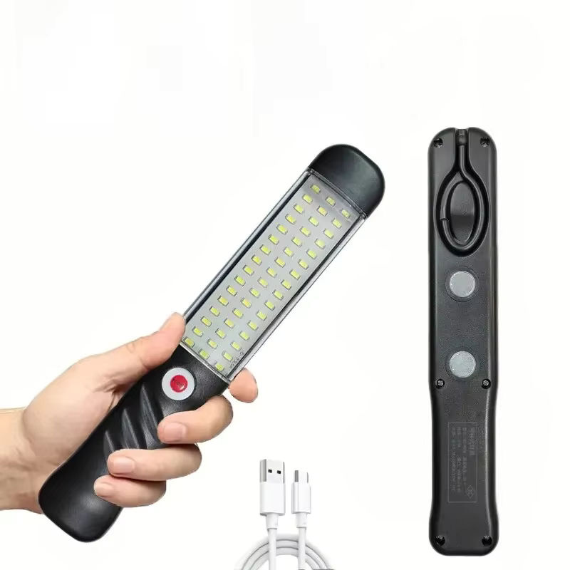 Tragbare magnetische LED-Arbeitsleuchte in Schwarz, USB wiederaufladbare Taschenlampe für Autoreparatur, Angeln und Notfälle - Bild 7