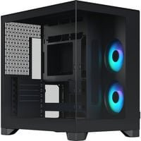 Fractal Design Pop 2 Vision RGB Midi-Tower PC-Gehäuse in Schwarz mit 4 vorinstallierten LED-Lüftern und Seitenfenster - Bild 1
