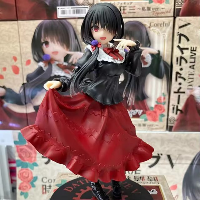 Bandai Date Live Tokisaki Kurumi Anime-Figur, Mädchen-Modell, 18cm, Schwarz - Bild 1