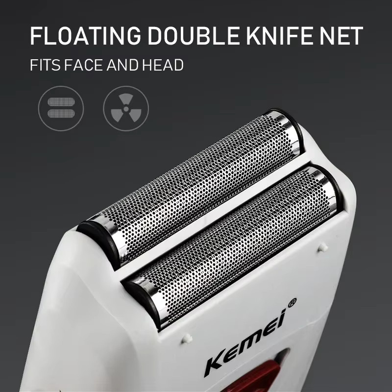 Kemei KM-3382 Herren-Elektrorasierer, weiß - Bild 3