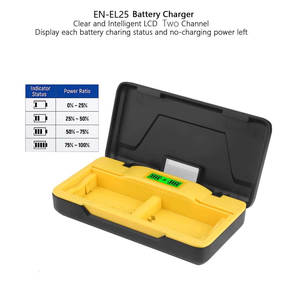 Probty EN-EL25 EN-EL25A Batterieladegerät mit 20 W Schnellladung und SD-Kartensteckplätzen für Nikon Z-Serie Z50 Z30 Z50ii ZFC Z FC Kameras - Bild 3