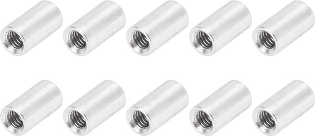 TOMTOP JMS Runde Standoff Distanzhülsen aus Aluminiumlegierung mit Innengewinde M4x0.7mm, Farbe: Silber, 10 Stück, Höhe: 10 mm - Bild 1