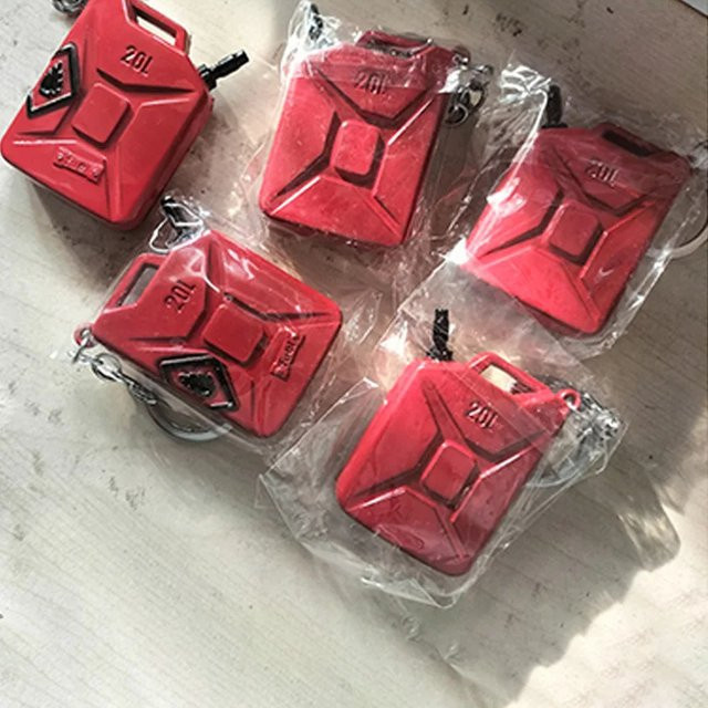 D1RC Metall-Ölfass-Dekoration, Zubehör, 1:10, Rot - Bild 1