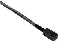 InLine Mini SAS HD Kabel SFF-8643 auf 4x SATA mit Sideband in Schwarz, Länge: 0,5 m - Bild 1