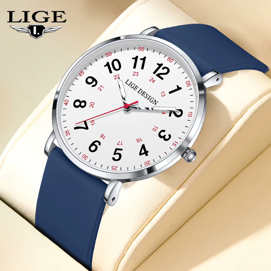 LIGE Armbanduhr, Quarz, Silikonarmband, Weiß, Damen - Bild 2