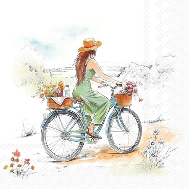 Serviette Cycling aus Papier in Multicolor - Bild 1