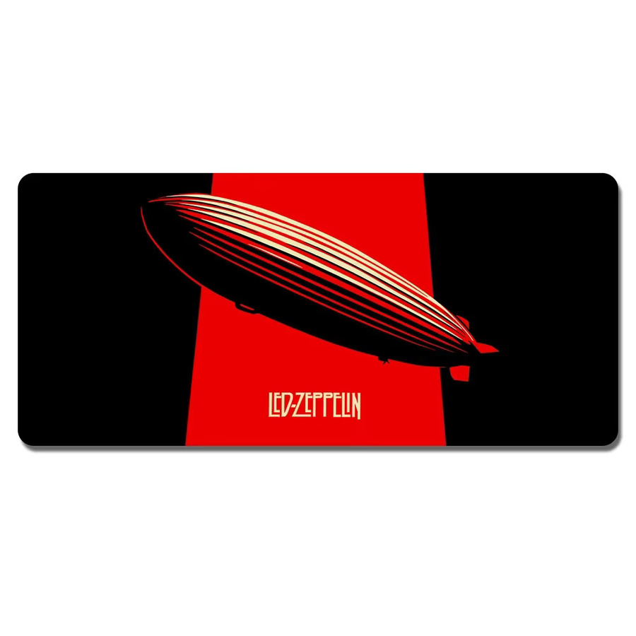 L-Led Z-Zeppelin Band Gaming-Mauspad für PC mit genähten Kanten und rutschfester Gummiunterseite, Multicolour - Bild 6