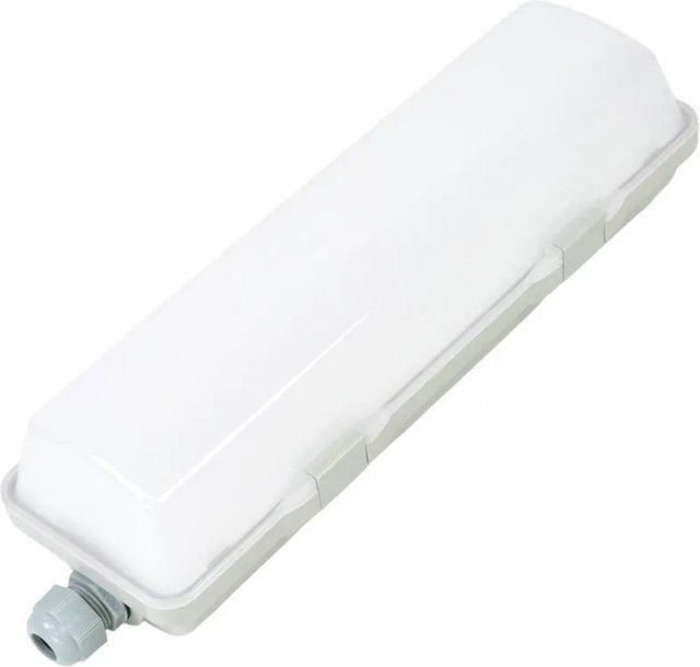 Luxula LED Feuchtraumleuchte Wannenleuchte in Weiß mit 6W, 4000K Neutralweiß, IP65 und IK08 Schutzklasse - Bild 1