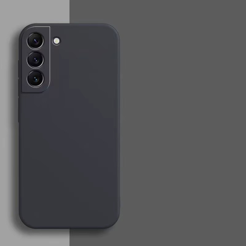 Quadratische Flüssigsilikonhülle für Samsung Galaxy S21 S22 S23 S24 S25 FE Plus Ultra mit Kameraschutz in Schwarz - Bild 2