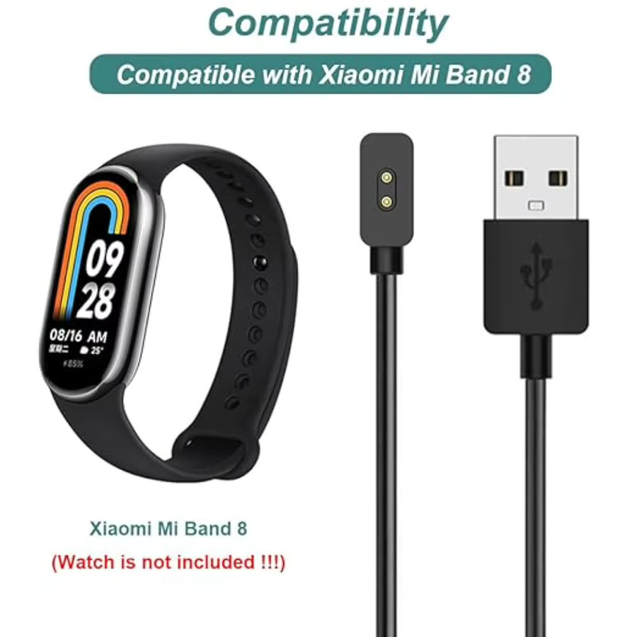 Xiaomi Ersatzladegerät für Mi Band 9, Mi Band 8, Mi Band 8 Pro und Redmi Band 2 USB-Smartwatch-Ladestation in Schwarz - Bild 3