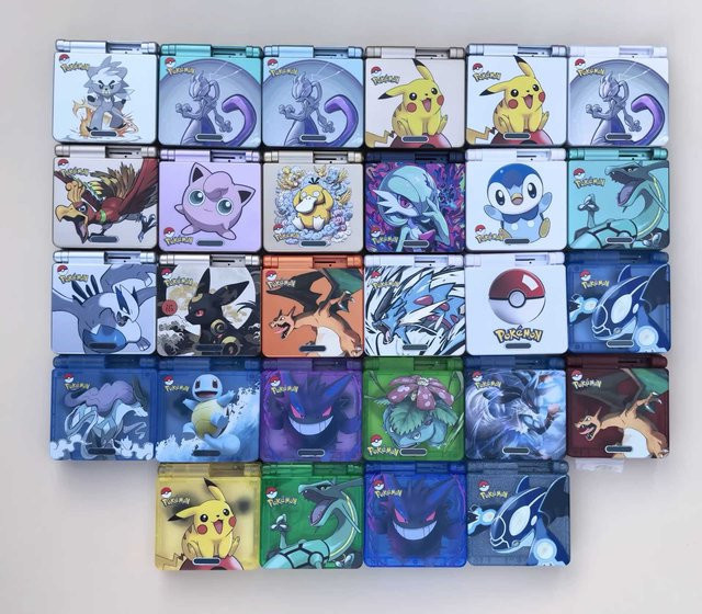 Bandai GBA SP Shell Retro Ersatzkonsole Pokémon-Serie Charizard Rayquaza Gengar Multicolor - Bild 1