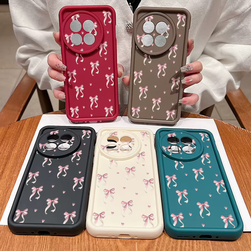 Stoßfeste TPU Handyhülle mit rosa Schleifenmuster für OnePlus 15 13 13T 12 13R 12R 11R 5G und OnePlus Nord 5 Ace 5 3 2 in Pink und Weiß - Bild 4