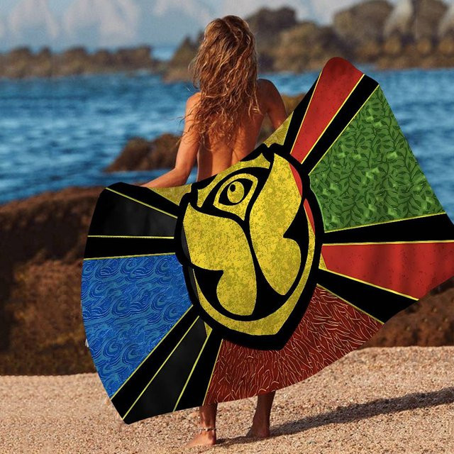 Tomorrowland Musik Mikrofaser Strandtuch Schnelltrocknendes Pool Handtuch aus Polyester, B/B: 80 x 160 cm, Multicolour - Bild 1