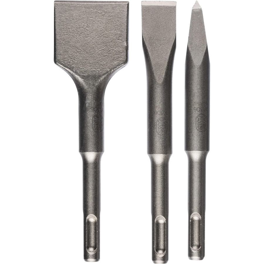 Bosch Kurzmeißel-Set SDS-Plus 3-teilig in Silber - Bild 2