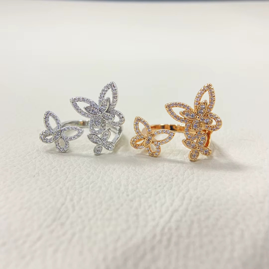 MESSITOK Ringe, 925 Silber, Diamant, Damen, Schmetterling - Bild 3